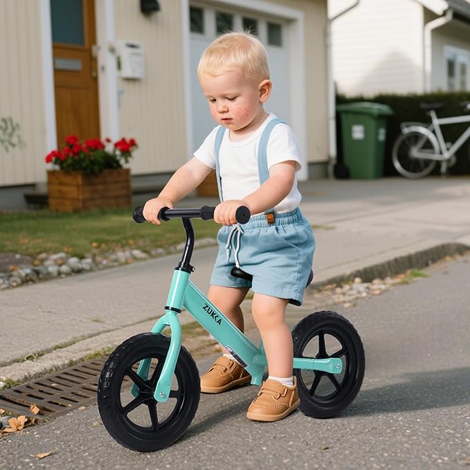 MEGHNA Toddler Balance Bike Kids Toy Aged 2-5 Years Old with Safety Footrest Adjustable Height Seat and Handlebar Strider Bike 8 inch Wheel for Over 18 Months Baby Toddler Kids, Easy to Assembly