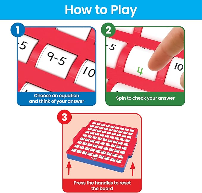 hand2mind Subtraction Practice Board, Math Facts Games, Number Games, Math Manipulatives Kindergarten, Educational Toys, Kids Learning Toys, Math Centers for Classroom, Preschool Learning Activities