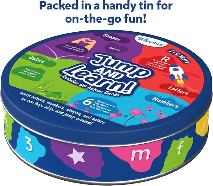 Skillmatics Card Game for Toddlers - Jump & Learn Letters, Numbers, Shapes & Colors, Preschool Learning, Travel Toys, Gifts for Kids Ages 2, 3, 4, 5