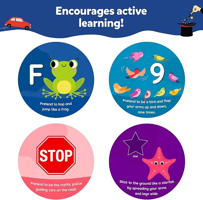 Skillmatics Card Game for Toddlers - Jump & Learn Letters, Numbers, Shapes & Colors, Preschool Learning, Travel Toys, Gifts for Kids Ages 2, 3, 4, 5