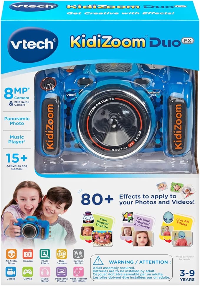 VTech KidiZoom Duo Camera FX Kids Digital Dual Cameras, Blue