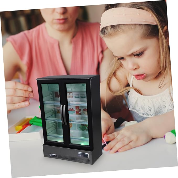 Miniature Doll House Refrigerator Model Realistic Fridge for Crafts Decor for Micro Landscapes Accessory for Miniature Scenes