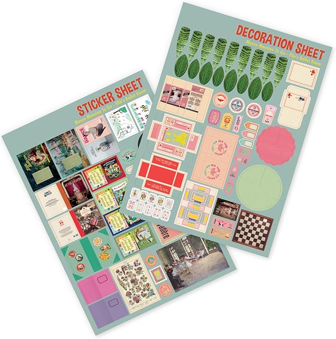 Mouse Mansion to Go – Ella's Ballet Room | DIY Dollhouse in a Suitcase with Wooden Furniture, Bedding & Ballet Accessories | Creative Craft Kit for Kids | Perfect for Travel & Sleepovers