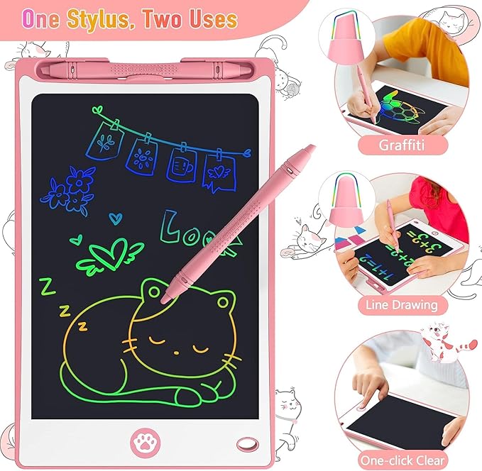 Hockvill LCD Writing Tablet for Kids 8.8 Inch, Toys for Girls Boys Drawing Pad for 3 4 5 6 7 Year Old Kids Toys, Children’s Day Gift Toddler Doodle Board Travel Essentials, Christmas Gift for Children