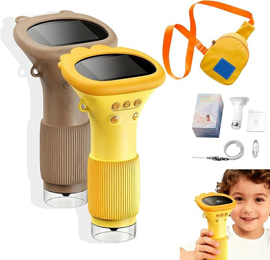 Lens Microscope Toy, Handheld Digital Microscopes, HD Pocket Portable Mini USB Microscopes Camera, 2" IPS Screen 1000X Microscope for Kids, Science Edu Fun Birthday Gifts Toys for Children (2Pcs-C)