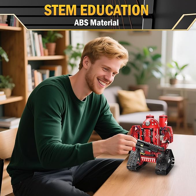 STEM Robot Building Kit for Boys Age 8-16, 5 in 1 Remote Control Robot Toys with 495 Pieces, Engineering Science Birthday Gifts for Kids Teens 8 9 10 11 12 13 Years Old