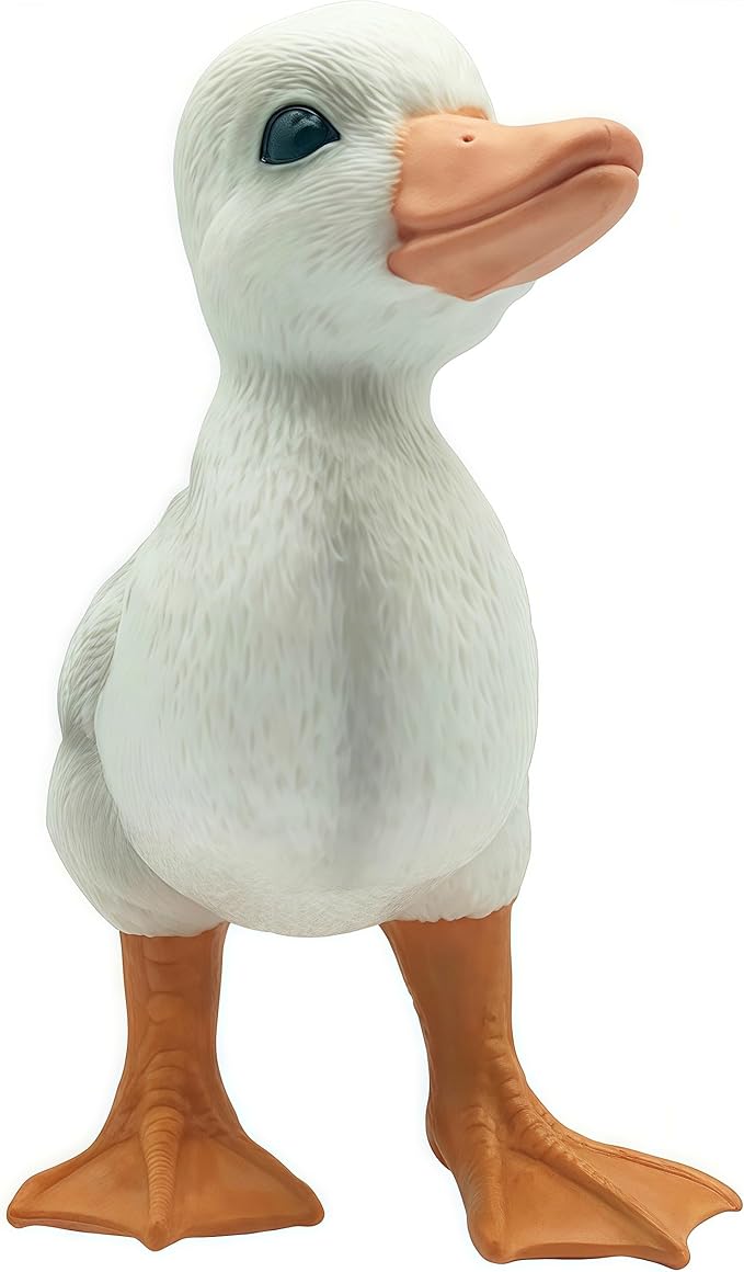 Rubber Ducks Farm Realistic Animal Figurines Duckling Little Duck Animal Figures for Children's Toys Bath Toys and for Party Favors, Gifts, Prizes, Rewards, Giveaways (White)