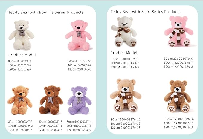 Big Teddy Bear Stuffed Animal with Love Heart 31.5 Inch Giant Plush Toy Large Soft Doll for Kids Girls Girlfriend Pink