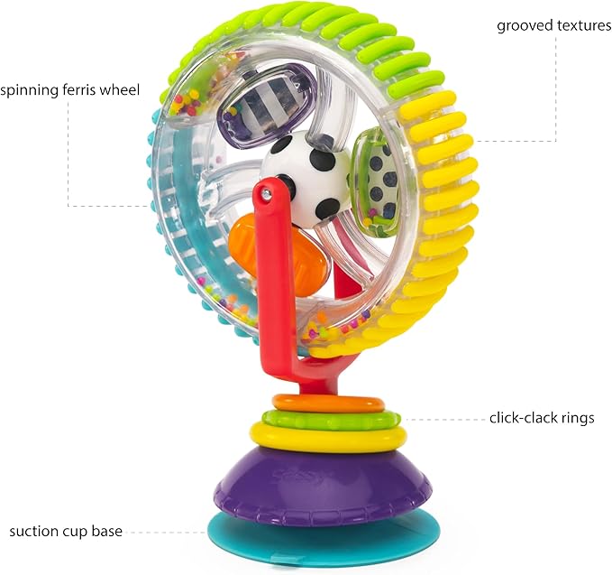 Sassy Wonder Wheel Spinning High Chair Tray Toy, Age 6+ Months
