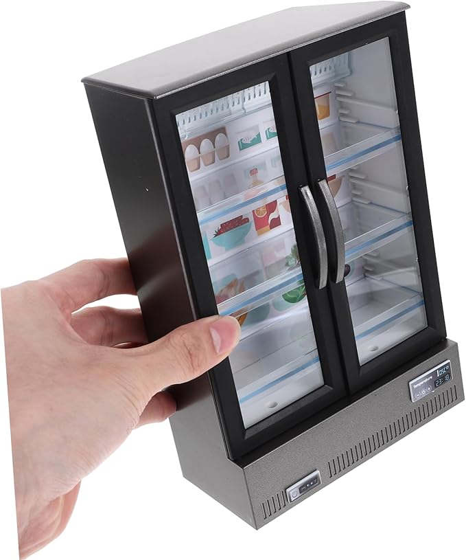 Miniature Doll House Refrigerator Model Realistic Fridge for Crafts Decor for Micro Landscapes Accessory for Miniature Scenes