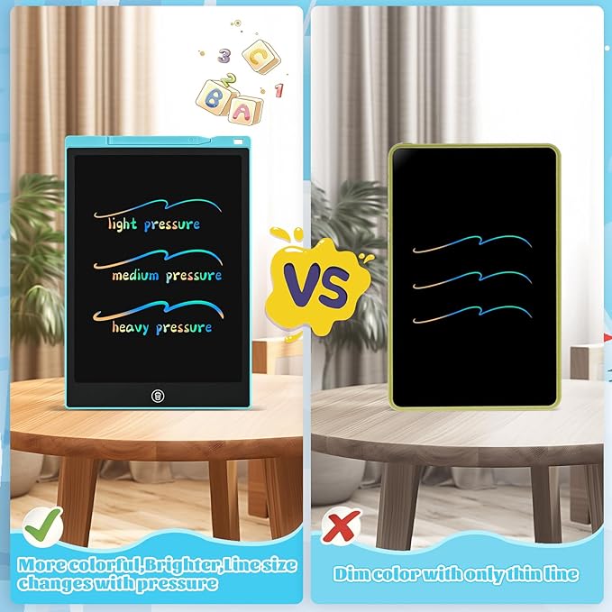 EooCoo Toys for Ages 3-8, Drawing Board 2 Pack, 12 Inch LCD Writing Tablet, Electronic Drawing Tablet, Girl/Boy Birthday Gift, Kids Toys, Drawing Pad Girls Gifts, Kids Travel Essential