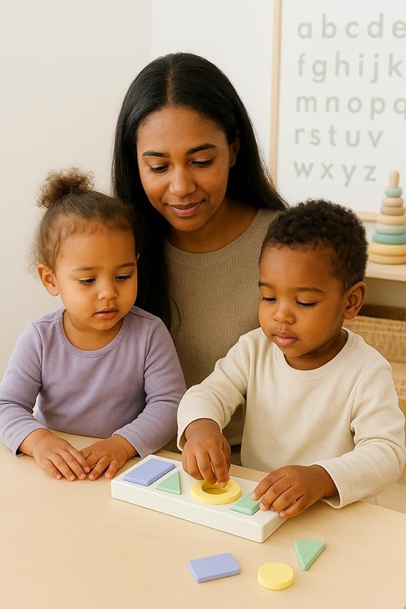 Wooden Shape Sorter for Toddlers | Montessori Toys for 1+ Year Old | Toddler for Learning Object Permanence and Color Sorting | Ages 1-3