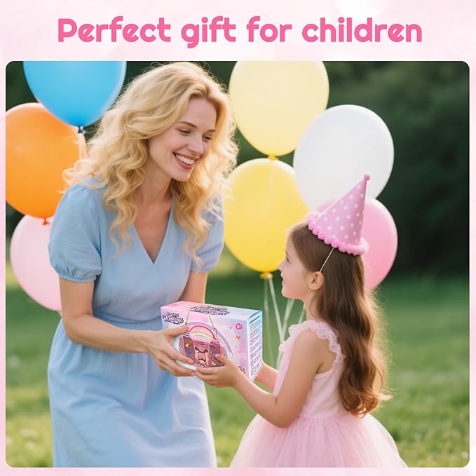 49Pcs Kids Makeup Kit for Girl - Kids Makeup Sets for Girls 5-8, Real Washable Girls Makeup Kit, Little Girl Makeup Set & Princess Toys Christmas Birthday Gift for 3 4 5 6 7 8 9 10 11 12 Year Old