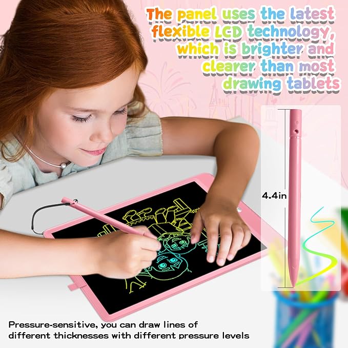 4 Pack LCD Writing Tablet for Kids 10 inch LCD Writing Board Erasable Colorful Doodle Board Drawing Pad for Kids Educational Learning Toys Birthday Gifts for 3 4 5 6 Year Old Boys and Girls Toddlers