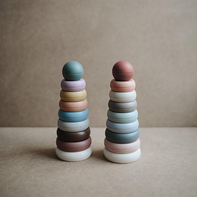 mushie Stacking Rings Toy | Made in Denmark (Rustic)