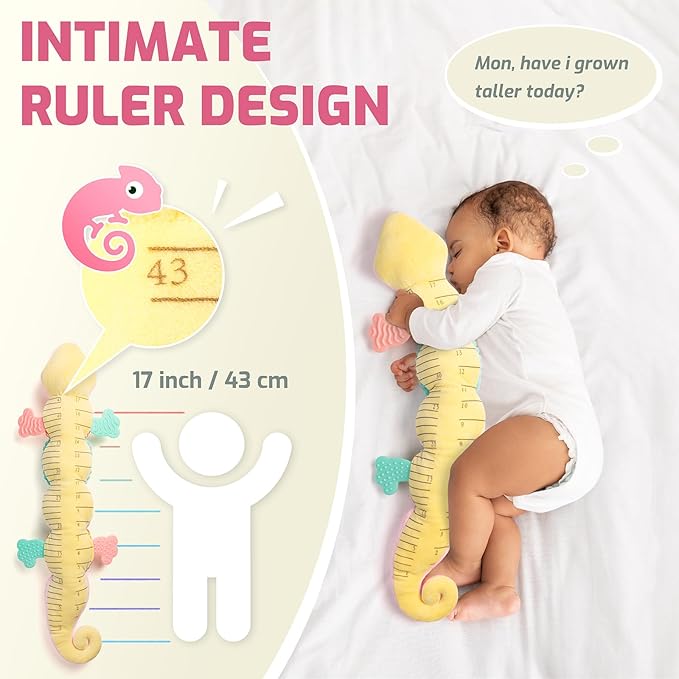 Sumobaby Infant Baby Musical Stuffed Animal Toys for 0-3-6-12 Months,Multi Sensory Toys with Crinkle and Rattles, Tummy Time Toys for Newborn Boys Girls, Dinosaur, Pink