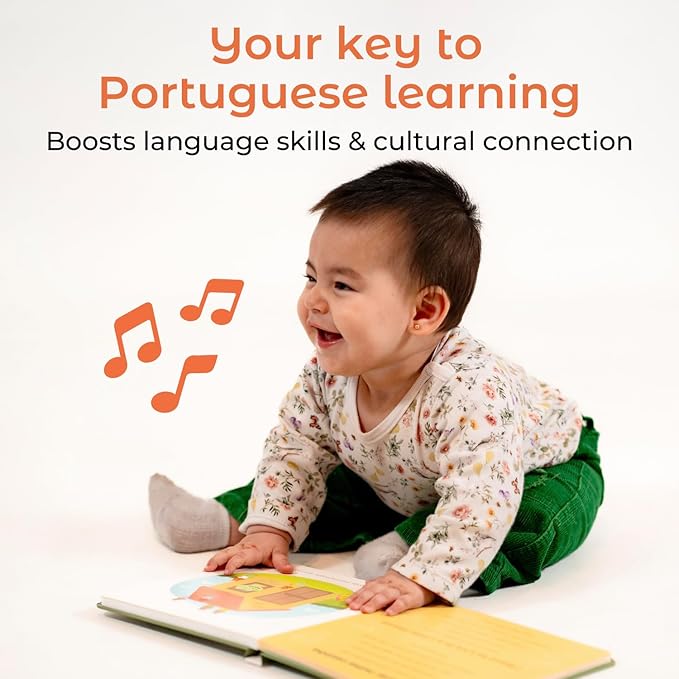 Cali's Books Brazilian Nursery Rhymes Book - Sound Books for Toddlers 1-3 Years Old, Interactive & Educational Music Toys for Bilingual Children with Lyrics & Translations, Musical Kids