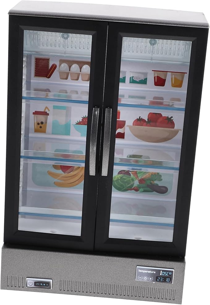 Miniature Doll House Refrigerator Model Realistic Fridge for Crafts Decor for Micro Landscapes Accessory for Miniature Scenes
