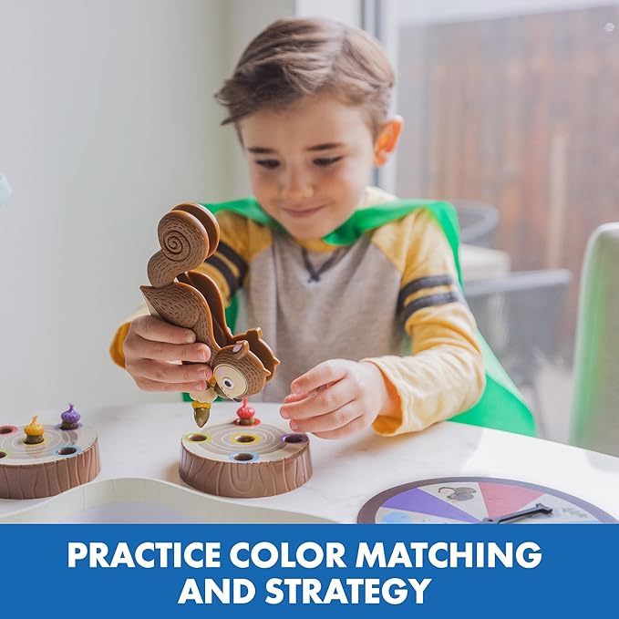 Educational Insights The Sneaky, Snacky Squirrel Game - Cute Preschool Board Games for Kids, Toddler Fine Motor Skills, Color Matching Kids Games and Fun Gifts for Girls & Boys Ages 3+