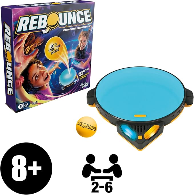 Hasbro Games Rebounce Game | Indoor and Outdoor Electronic Action Game for Kids, Teens, and Adults | Ages 8+ | 2 to 6 Players | 10 Mins. | Family Travel Games