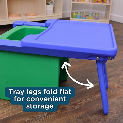 Children's Factory Edutray Desk Attachment for Cube Chair – Toddler Study Surface for Homeschool, Classroom, Space-Saving, Durable, Easy-Clean Plastic