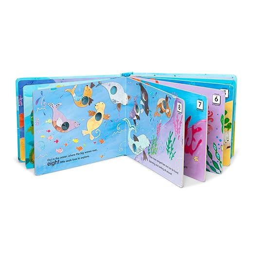 Melissa & Doug Poke-a-Dot! Who’s in the Ocean? Interactive Children's Board Book with Buttons to Pop, Educational Sensory Toy for Toddlers & Preschoolers Ages 3+ - FSC Certified