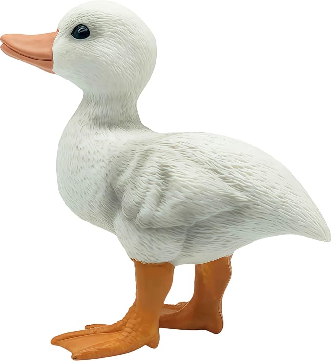 Rubber Ducks Farm Realistic Animal Figurines Duckling Little Duck Animal Figures for Children's Toys Bath Toys and for Party Favors, Gifts, Prizes, Rewards, Giveaways (White)