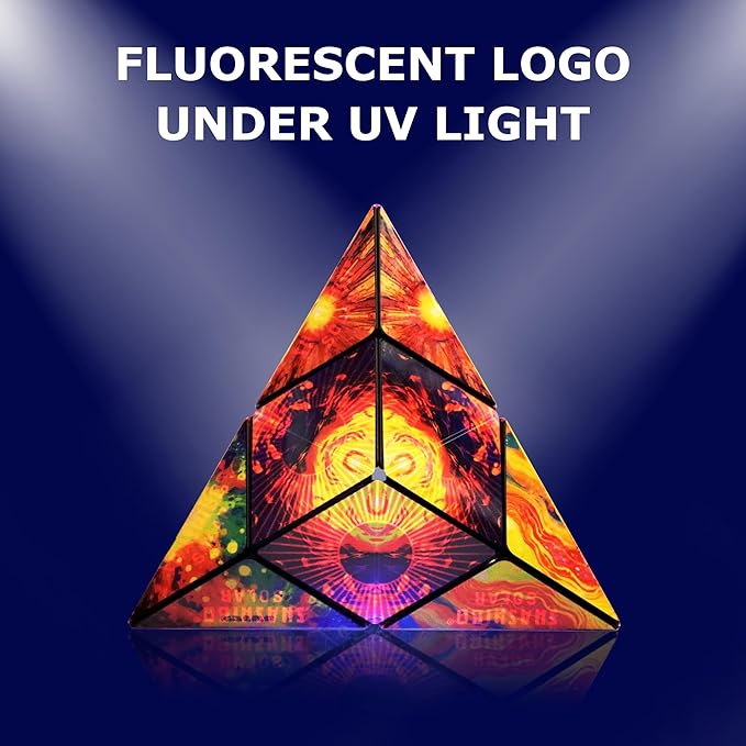 Shashibo Holographic Shape Shifting Box - STEM Magnetic Fidget Cube That Transforms Into Over 70 Shapes, Download Fun in Motion Toys Mobile App (Solar)