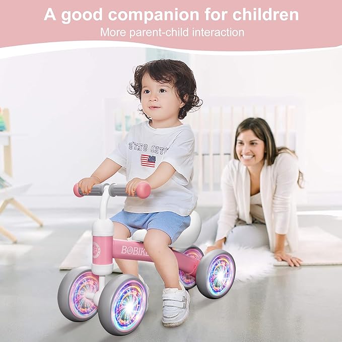 Baby Balance Bike Toys for 12-36 Months Kids Toy Boy and Girls Gifts Toddler Best First Birthday Gift Children Walker No Pedal Infant 4 Wheels Bicycle