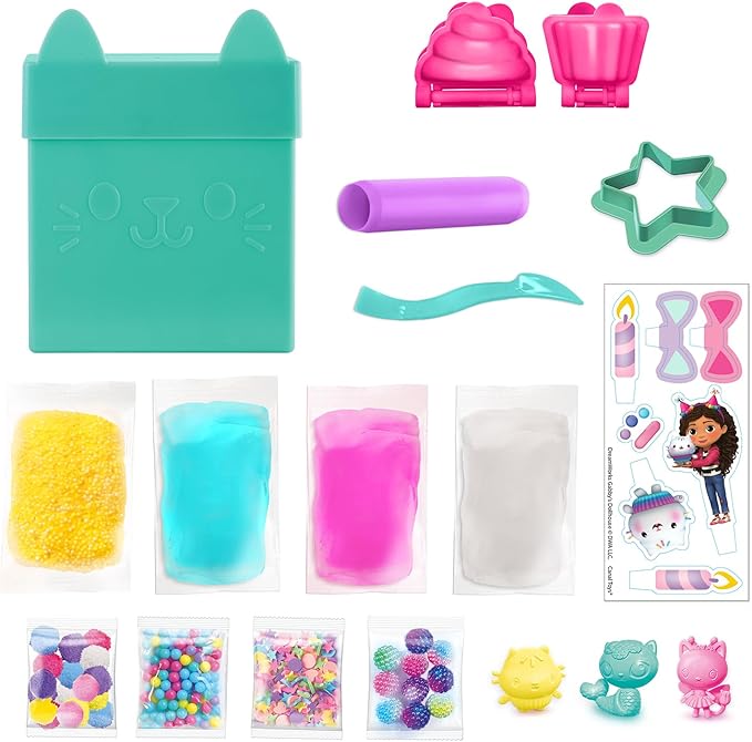 Canal Toys Gabby’s Dollhouse ™ Large Cakey Cat™ Birthday Sensory Box! Get Ready for a paw-Some Party by Sculpting Pretend Party Treats! Age 4+