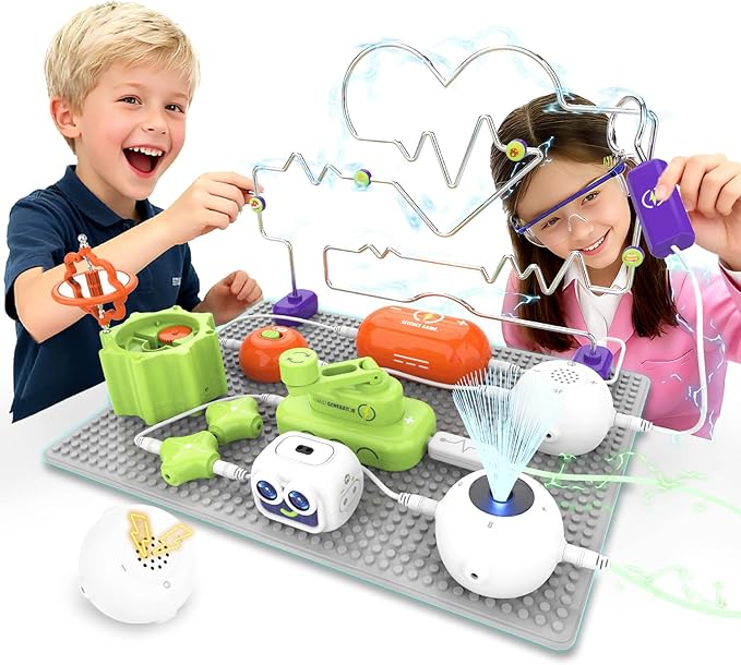 SMILESSKIDDO Science Kits for Kids | STEM Toys for Kid, Electronics Exploration Kit, Over 300 Projects, 16 Circuit Parts, STEM Toy Educational Gifts for Kid Boys Girls Ages 3 4 5 6 7 8 9 10 11 12