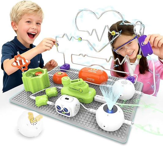 SMILESSKIDDO Science Kits for Kids | STEM Toys for Kid, Electronics Exploration Kit, Over 300 Projects, 16 Circuit Parts, STEM Toy Educational Gifts for Kid Boys Girls Ages 3 4 5 6 7 8 9 10 11 12
