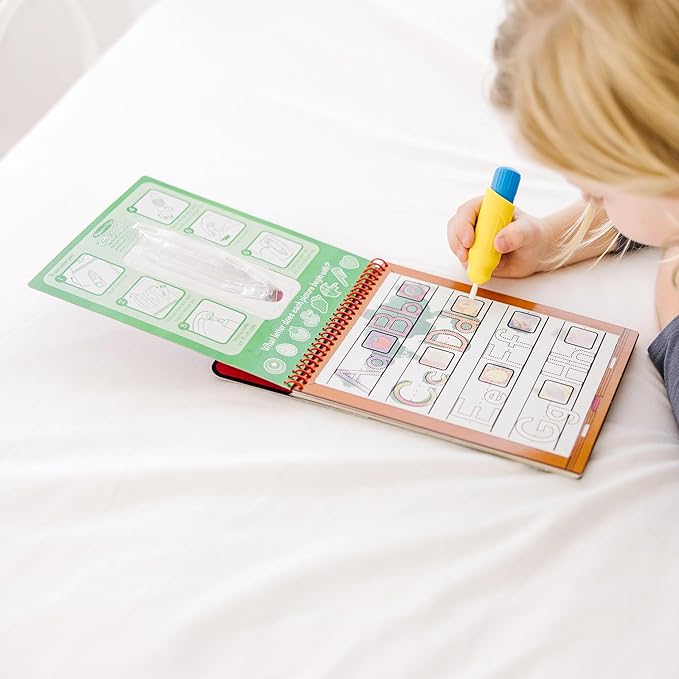 Melissa & Doug On The Go Water Wow! Mess Free Coloring Book, Reusable Water-Reveal Activity Pad, Alphabet, Travel Toys, Party Favors, for Toddlers & Kids Ages 3+ - FSC Certified