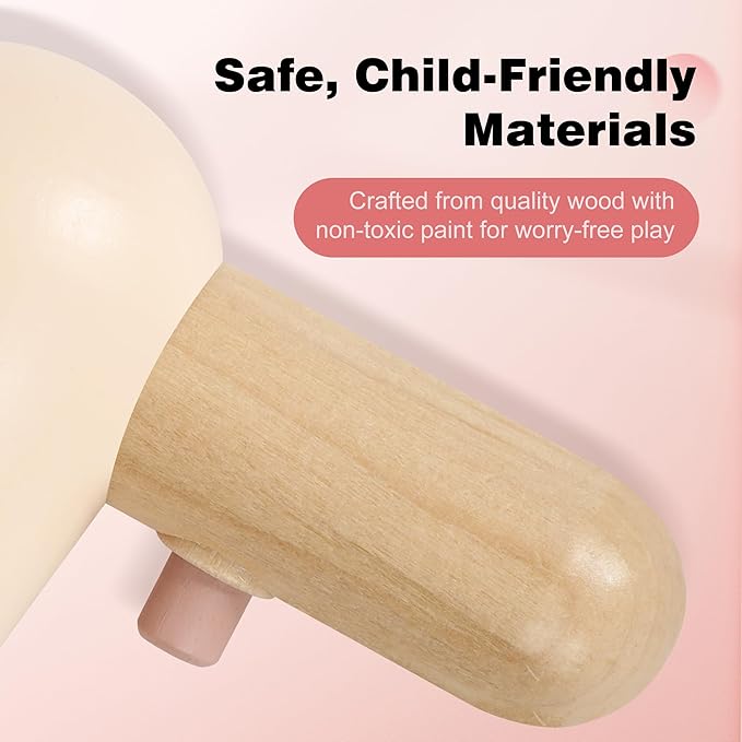 Wooden Makeup Toy Set, Pretend Play Makeup Set for Kids Toddlers, Play Beauty Makeup Kit for Girls 3 4 5 6 7 Year Old