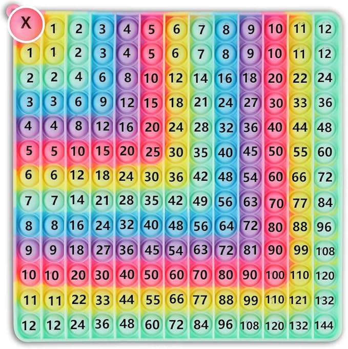 Multiplication Game Table Division Flash Cards 3rd Grade pop-up Fidget Math Toy, Create Various Math Learning Toy Times Table Number Blocks (Multiplication and Addition Tables)