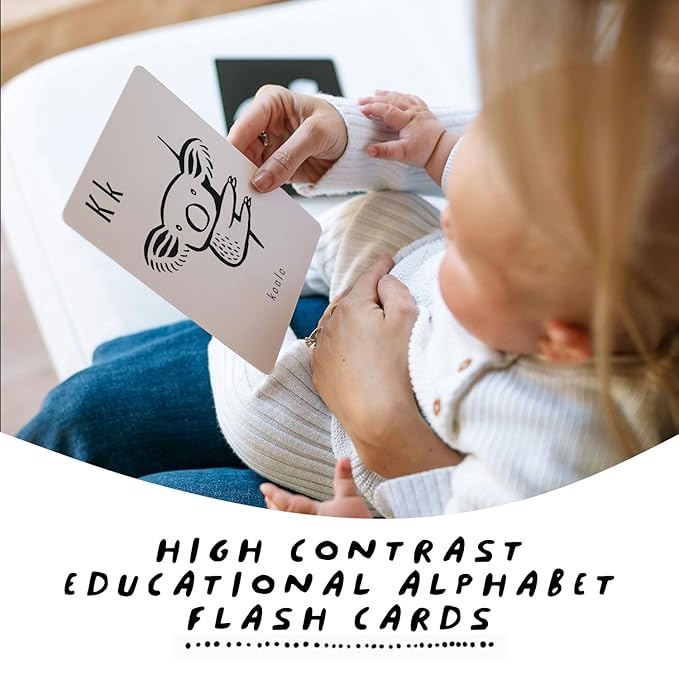 Wee Gallery Educational Flashcards for Babies, Double Sided Black and White Learning Flash cards, Nature Number Cards for Visual Stimulation and Cognitive Development of Infants and Toddlers