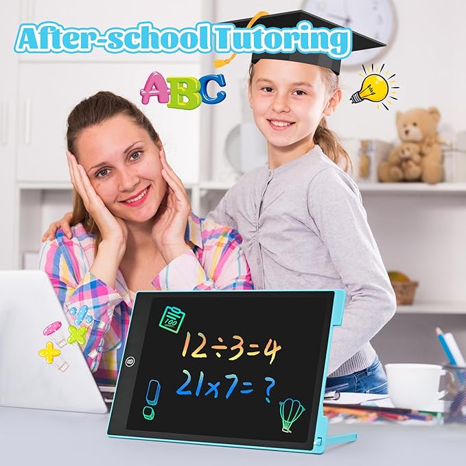 EooCoo Toys for Ages 3-8, Drawing Board 2 Pack, 12 Inch LCD Writing Tablet, Electronic Drawing Tablet, Girl/Boy Birthday Gift, Kids Toys, Drawing Pad Girls Gifts, Kids Travel Essential