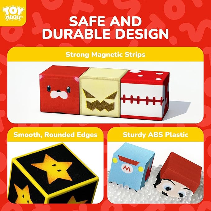 TOY Life Magnetic Blocks, Mine Magnet Block Set Build Frozen Princess Castle World for Kids Age 3+ Year Old Boys Girls, Magnetic Building Blocks for Toddler (100PCS Mining World)