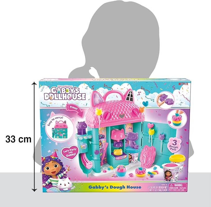 Canal Toys Gabby’s Dollhouse ™ Dough House! Have a cat-Tastic time Sculpting, molding, and Shaping Colorful Dough and Decoration Gabby’s Dough House! Easy Storage and Portability! Ages 4+