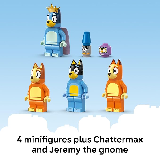 LEGO Bluey: Bluey’s Family House Building Toy - Pretend Play Toys & Figures Playset for Boys & Girls, Ages 4+ - with 5 Characters - Gift for Christmas - 11203