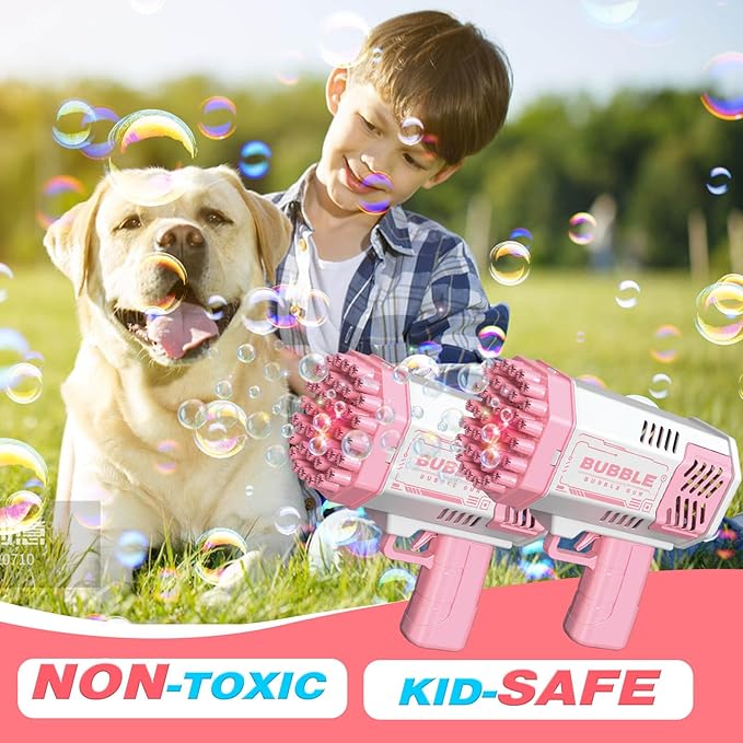 JONEG Toys for 3-8 Year Old Boys Girls: 2 Pack Bubble Machine for Kids with Bubble Solution, Gifts for 3 4 5 6 7 8 Years Old Boy Birthday Toy for Kid Toddlers Ages 4-6 Outdoor Wedding Bubbles Wands