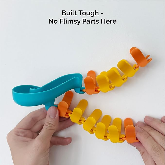 Oribel VertiPlay Magnetic Marble Run | Builder Set STEM Toy | Creative Free Play Construction Kit for Kids | Works on Fridges, Lockers & Metal Surfaces | Builder Set (75)