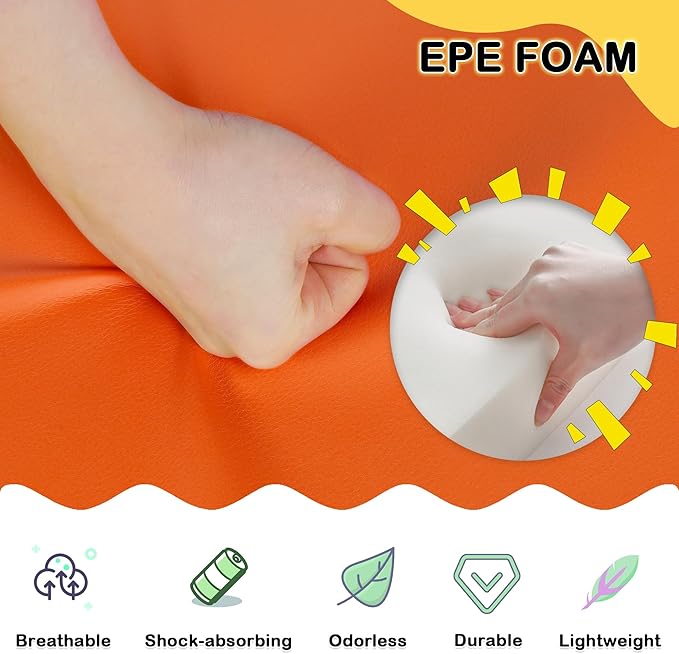 10 Piece Foam Climbing Blocks, Soft Climbing Toys for Toddlers, Lightweight Baby Climbing Gym, Indoor Baby Activity Play Set for Crawling Climbing and Sliding