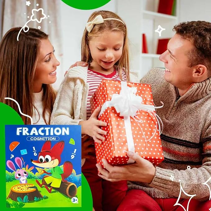 Magnetic Fraction Tiles and Circles Set, Hands-On Math Manipulatives for Kids, Montessori Early Childhood Education Materials for School and Homeschool Use