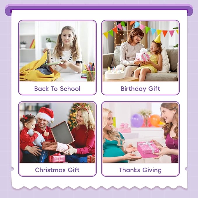 Unicorn Toys LCD Writing Tablet for Girls Kids,Colorful Toddler Drawing Tablet for Educational Baby Girl, Doodle Board Pad Toy for 3 4 5 6-12 Years Old Kid Birthday Party School, 8.5 Inch Purple