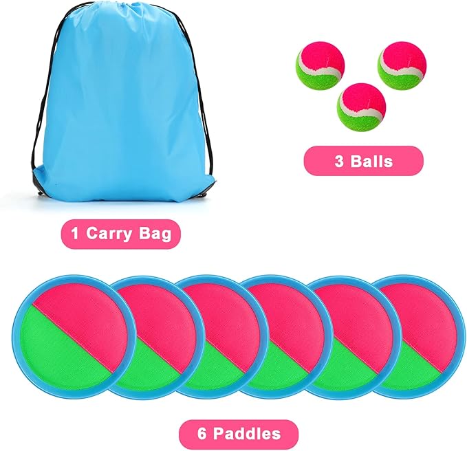 Toss and Catch Ball Game Outdoor Games Playground Balls Beach Games Summer Toys for Ages 4-8, Perfect Kids Toys Playground Sets for Kids Christmas Birthday Gifts
