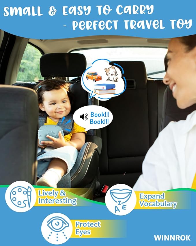 510 Words Spanish English Bilingual Talking Flash Cards for Toddlers 1-3, Pocket Speech Learning Montessori Toys for Kids, Sensory Therapy Preschool Educational Christmas Birthday Gifts for Boys Girls