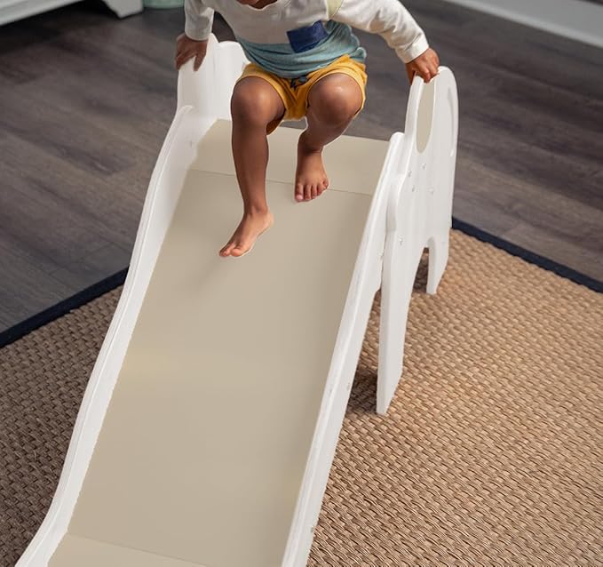 Avenlur Nima Indoor Slide - Elephant Shape Montessori Waldorf Style - Safe, Sturdy, and Reliable - Perfect Indoor Play Space for Developing Motor Skills and Balance in Toddlers and Kids Ages 1 to 5yrs