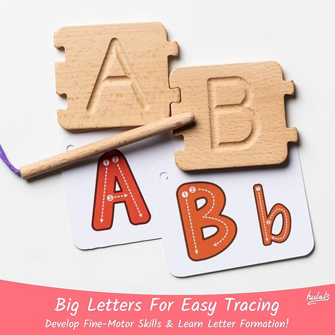 Montessori Letter Tracing Alphabet Learning Toy - Learn to Write Spelling & Tracing Letters Game Kids Ages 3-5 Sand Tray - Toddler Fine Motor Skills Toy 5 Year Old Home Schooling Material Pre-K