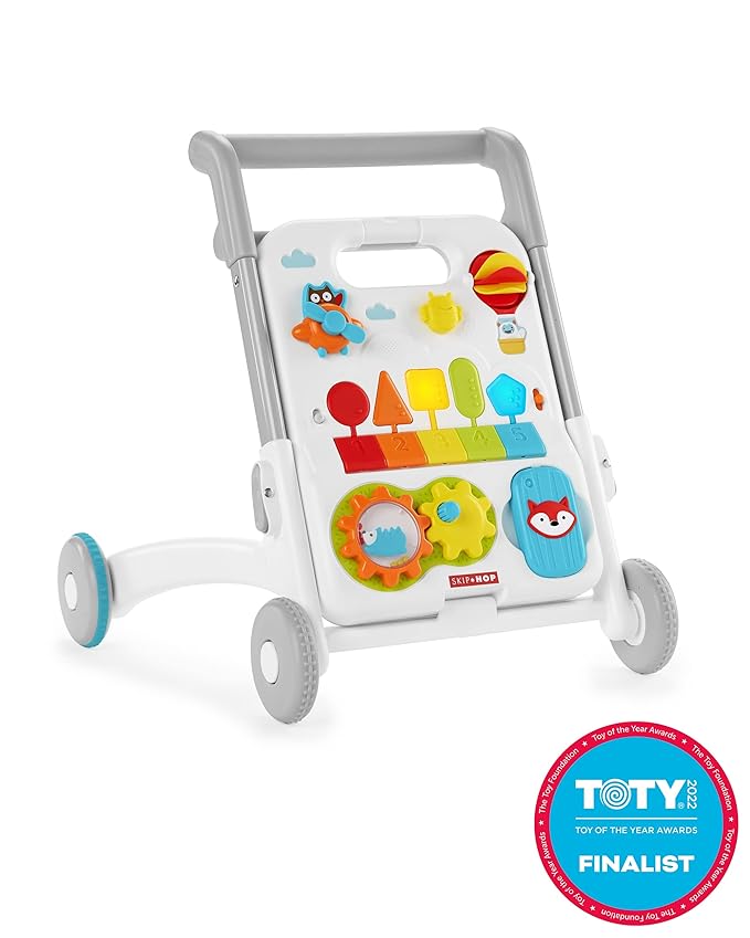 Skip Hop Baby Walker 4-in-1 Sit to Stand Convertible Light Up Walker with 40+ Activities Explore & More Age 6m+
